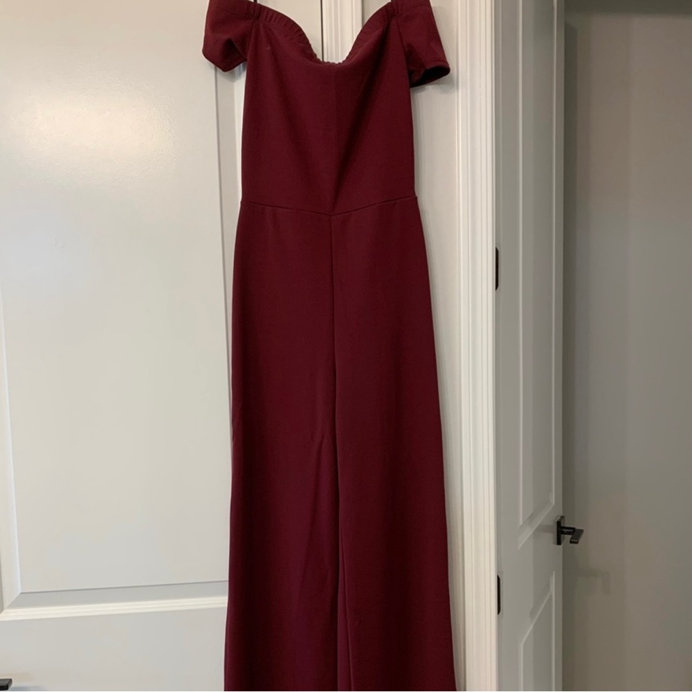Lulus Burgundy Jump Suit